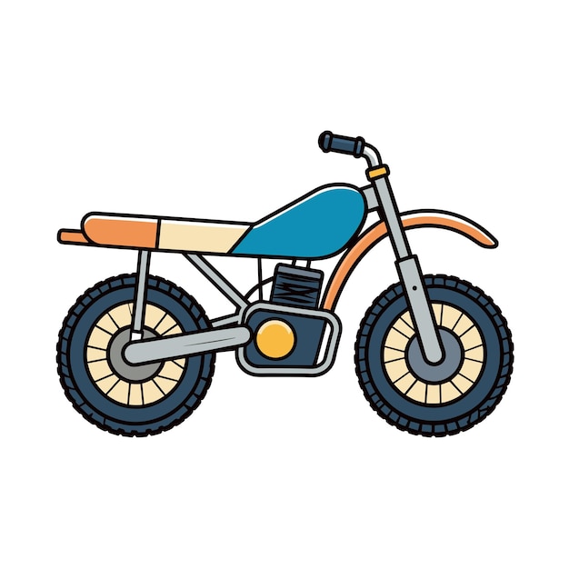 Concepto de ilustración vectorial realista de dibujos animados de motocicletas