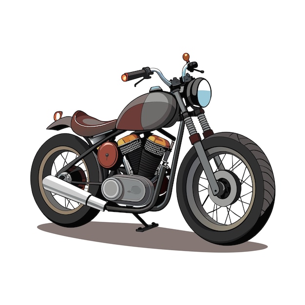 Concepto de ilustración vectorial realista de la motocicleta