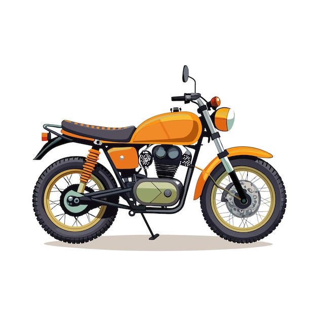 Concepto de ilustración vectorial realista de la motocicleta