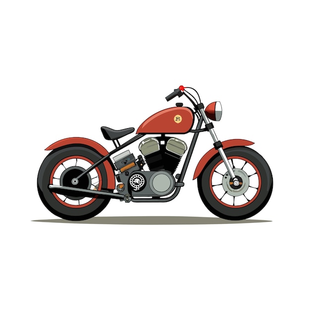 Concepto de ilustración vectorial realista de la motocicleta