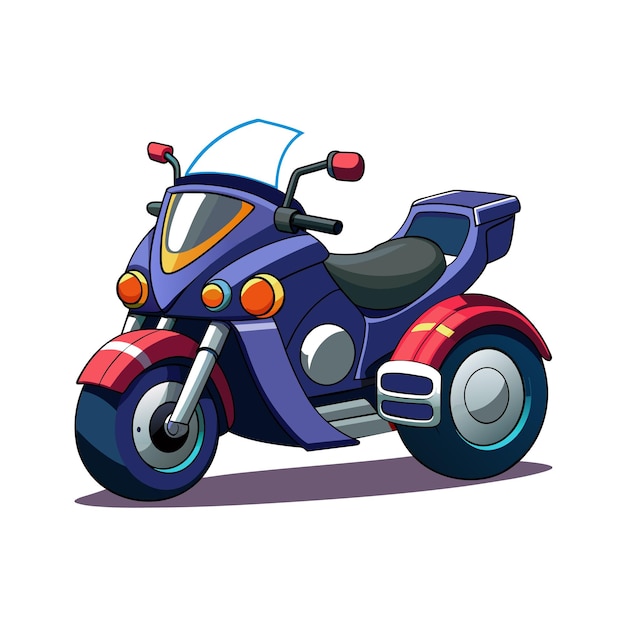 Concepto de ilustración vectorial realista de la motocicleta