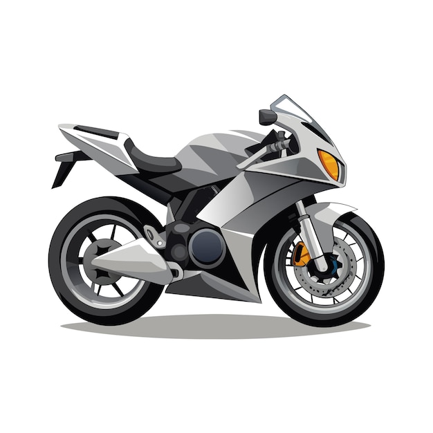 Concepto de ilustración vectorial realista de la motocicleta