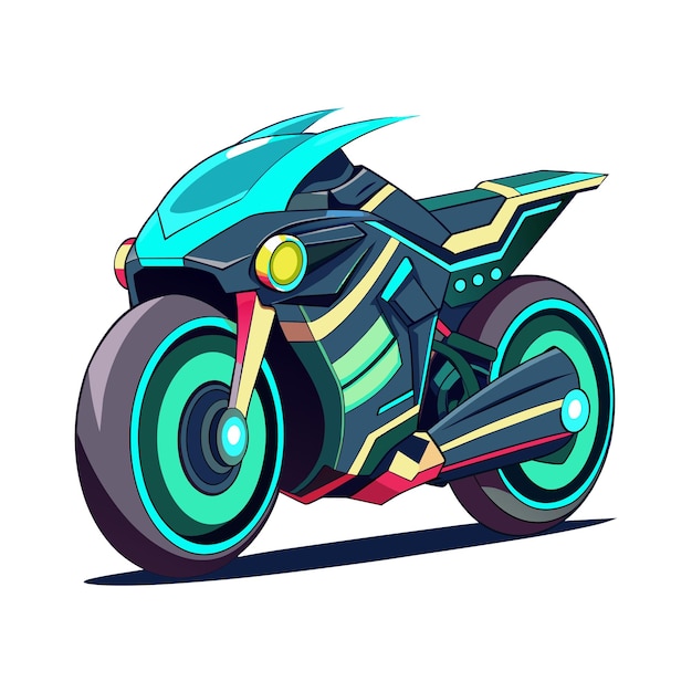 Concepto de ilustración vectorial realista de la motocicleta