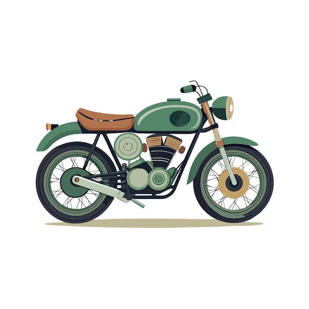 Concepto de ilustración vectorial realista de la motocicleta