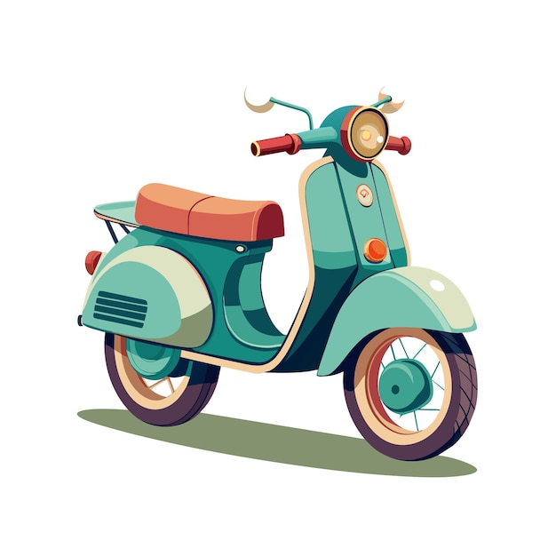 Concepto de ilustración vectorial realista de la motocicleta