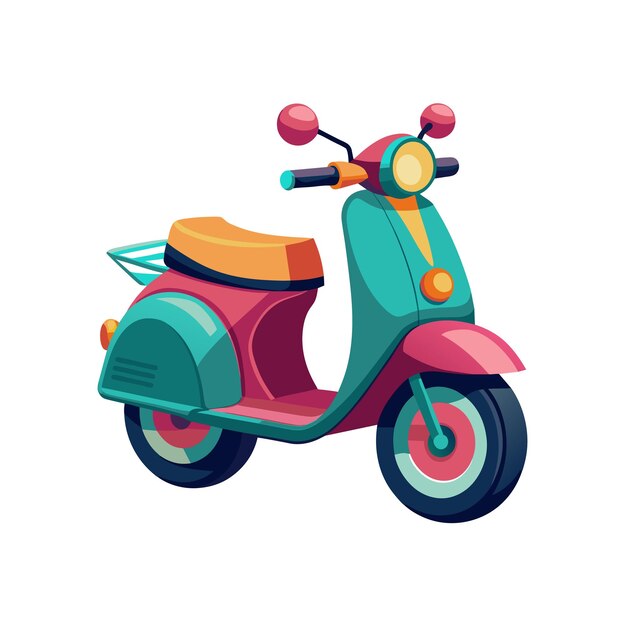 Concepto de ilustración vectorial realista de la motocicleta