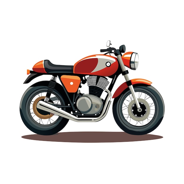 Concepto de ilustración vectorial realista de la motocicleta