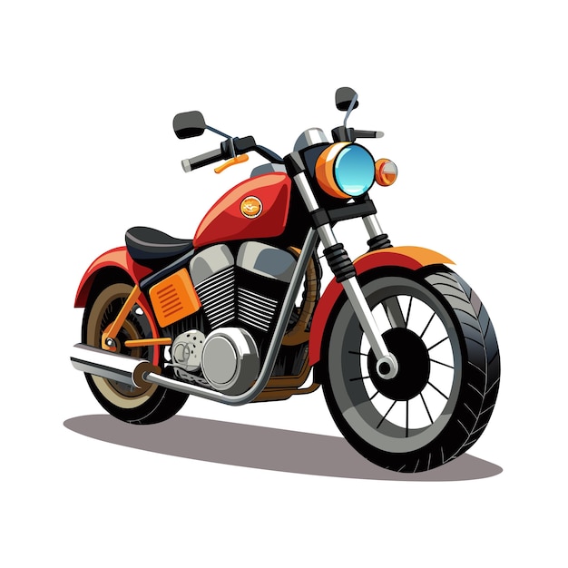 Concepto de ilustración vectorial realista de la motocicleta