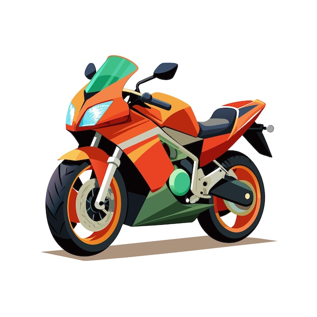 Concepto de ilustración vectorial realista de la motocicleta