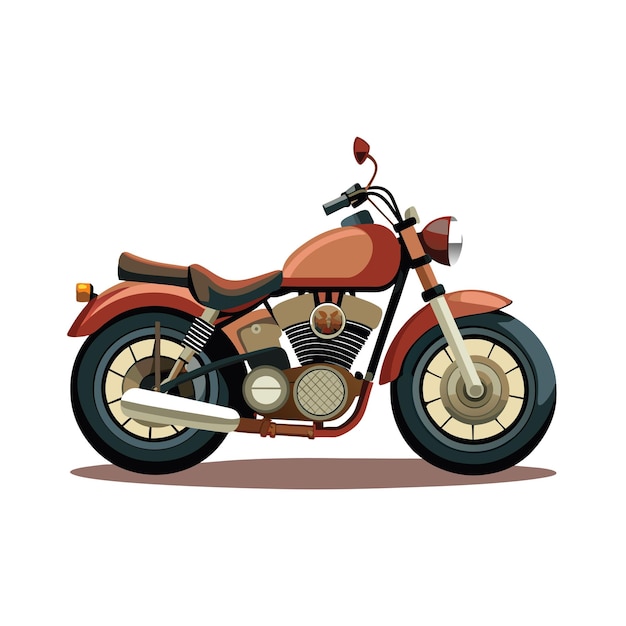 Concepto de ilustración vectorial realista de la motocicleta