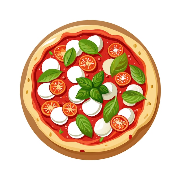 Concepto de ilustración vectorial realista de la pizza
