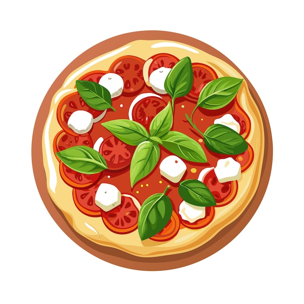 Concepto de ilustración vectorial realista de la pizza