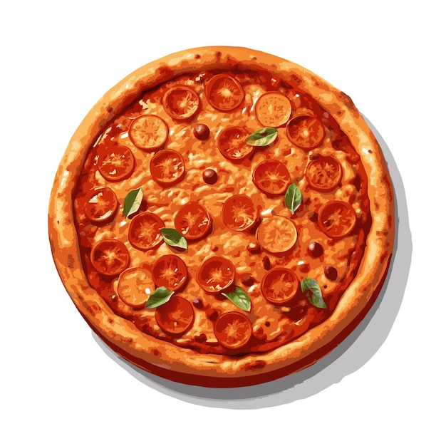 Concepto de ilustración vectorial realista de la pizza