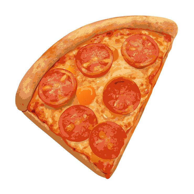 Vector concepto de ilustración vectorial realista de la pizza