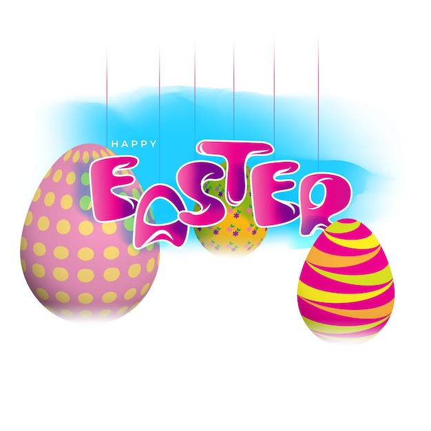 Concepto de ilustración vectorial de saludo feliz Pascua