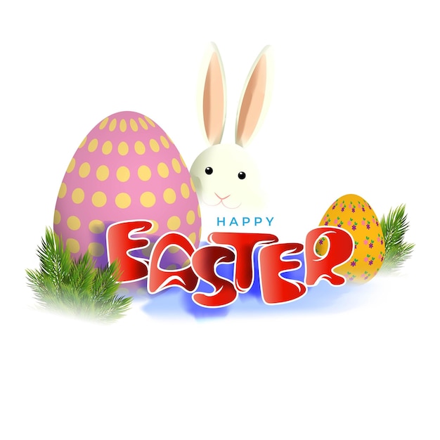 Concepto de ilustración vectorial de saludo feliz Pascua