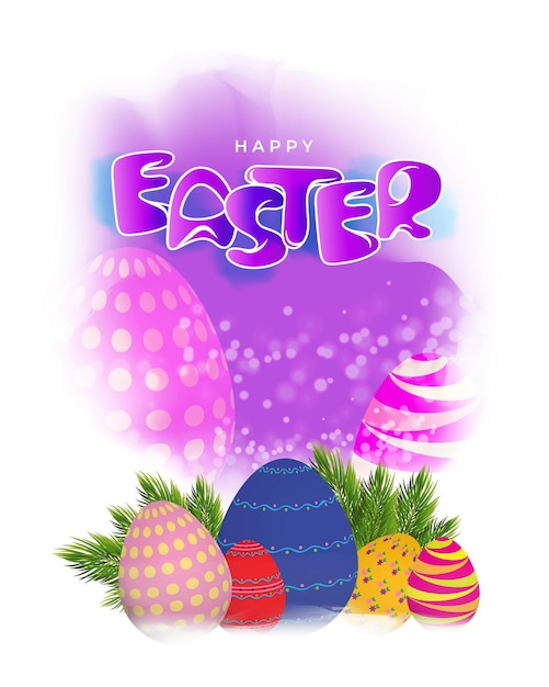 Concepto de ilustración vectorial de saludo feliz Pascua