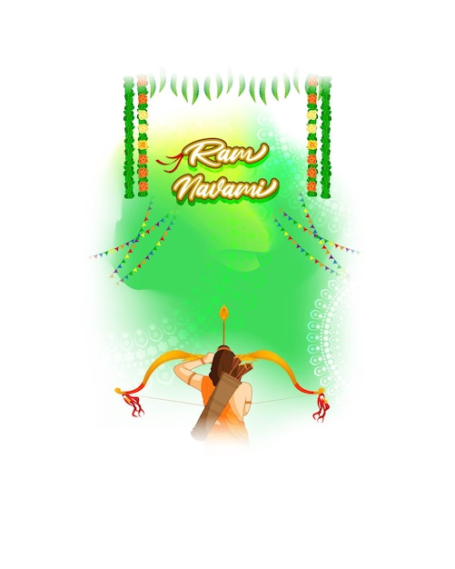 Concepto de ilustración vectorial de Shree Ram Navami