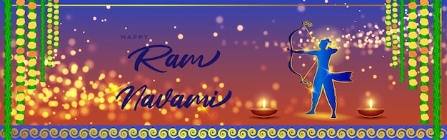 Concepto de ilustración vectorial de Shree Ram Navami