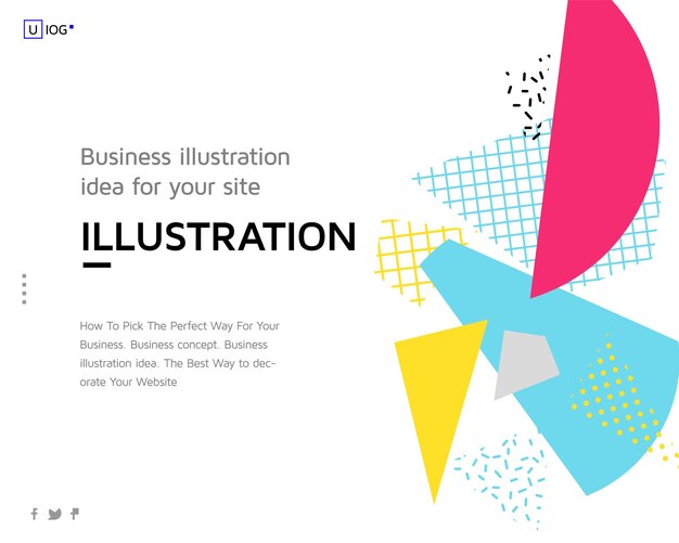Concepto de ilustración vectorial con texto de formas abstractas universales para diseño de sitios web y desarrollo de aplicaciones programación receptiva banner de mantenimiento de seo Plantilla de página de destino