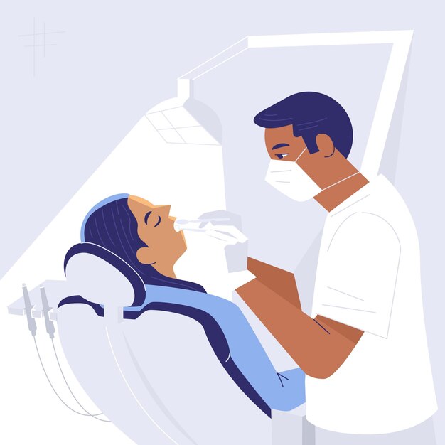 Concepto ilustrado de cuidado dental