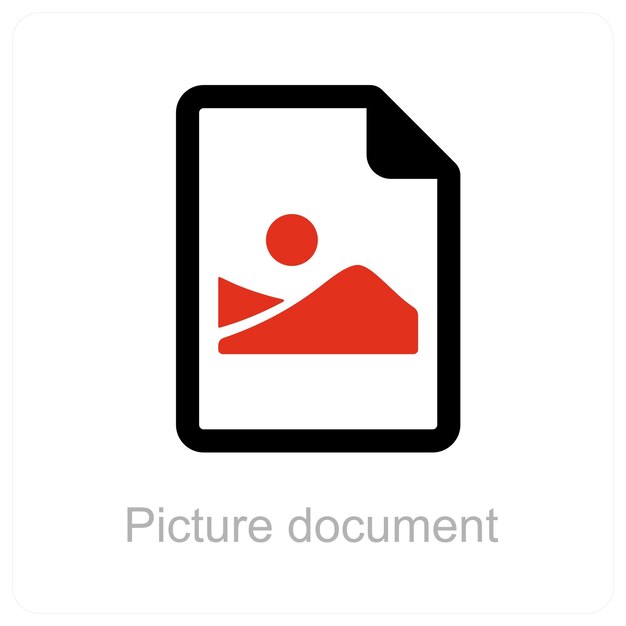 concepto de imagen de documento y icono de datos