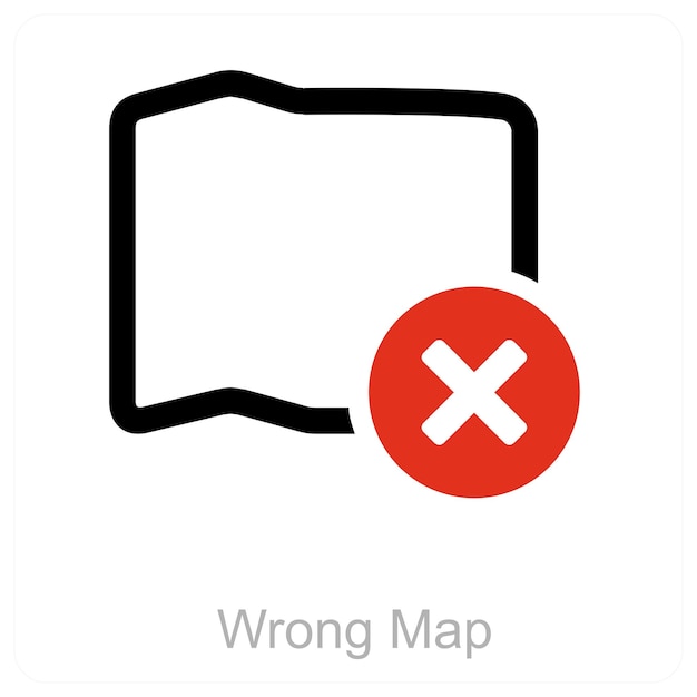 concepto incorrecto de mapa y icono de pin