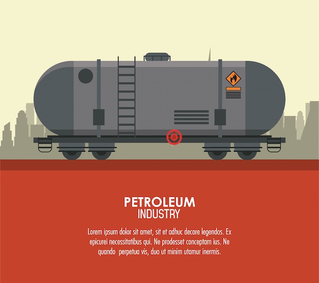 Vector concepto de la industria del petróleo