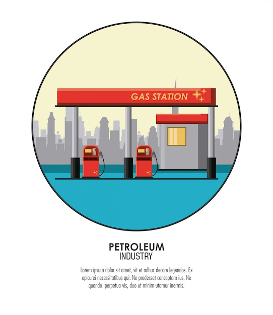 Vector concepto de la industria del petróleo