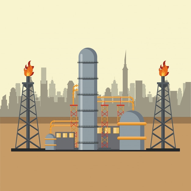 Concepto de la industria del petróleo