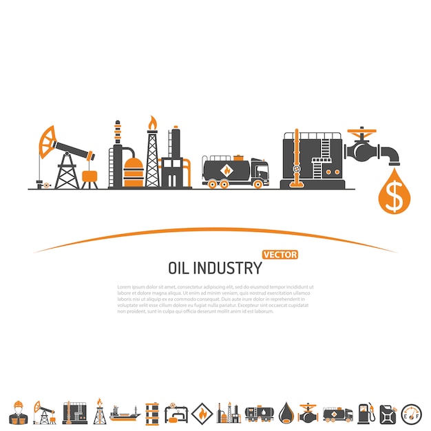 Concepto de industria petrolera