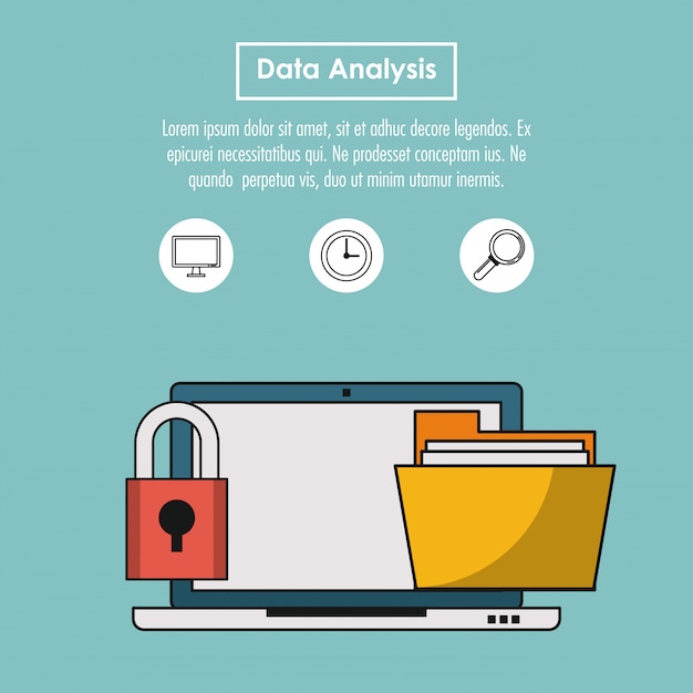 Concepto de infografía de análisis de datos
