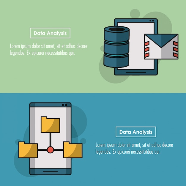 Vector concepto de infografía de análisis de datos