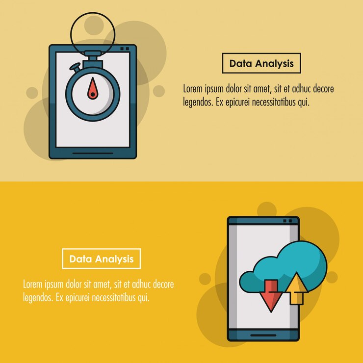 Vector concepto de infografía de análisis de datos