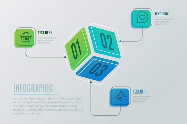 Vector concepto de infografía dados