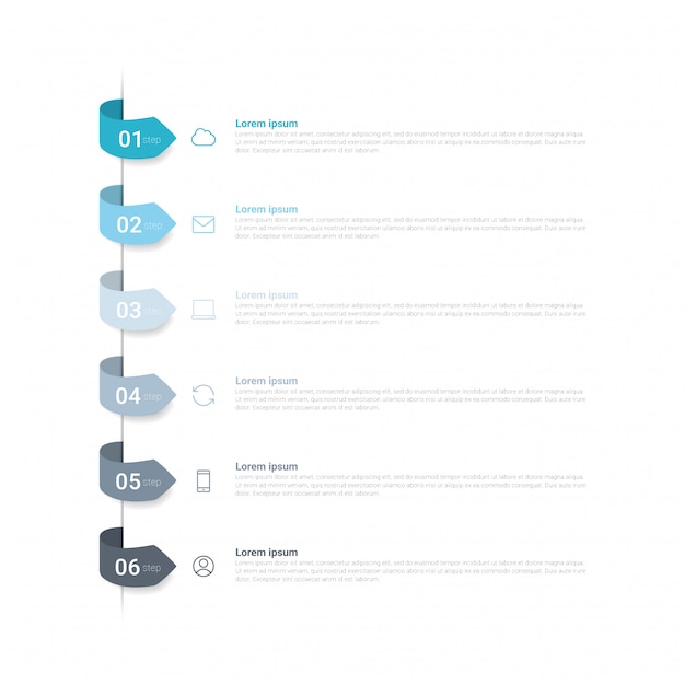 Concepto de infografía con opciones, pasos o procesos.