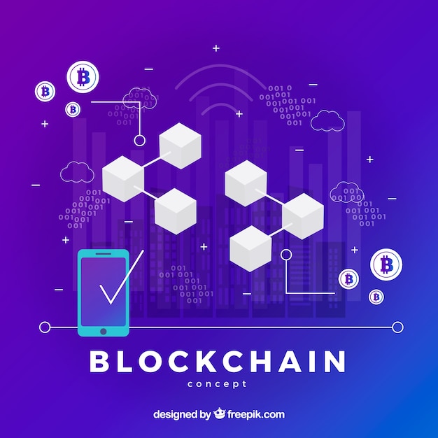 Concepto infográfico de blockchain