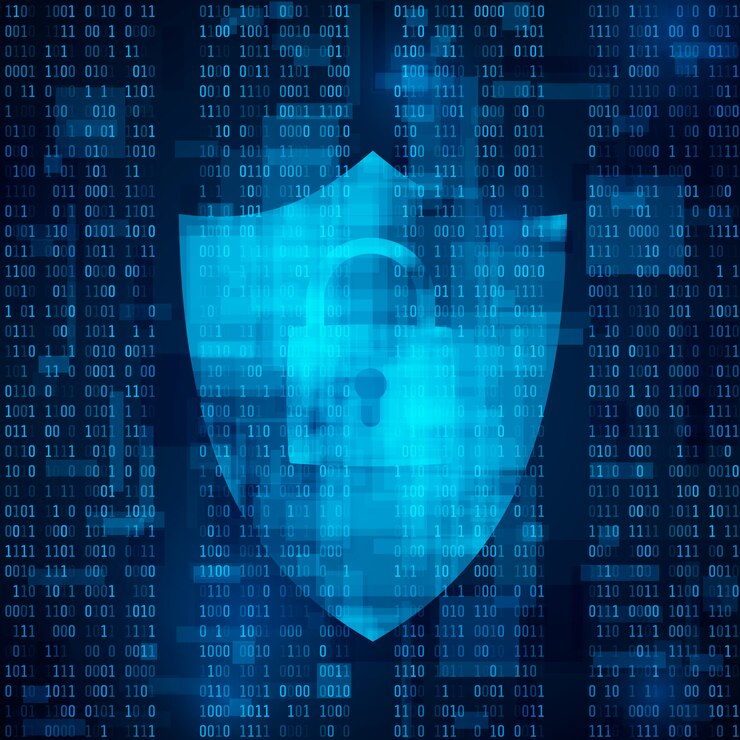 Vector concepto de información de cifrado. sistema de seguridad de internet. protección de datos. fondo del vector