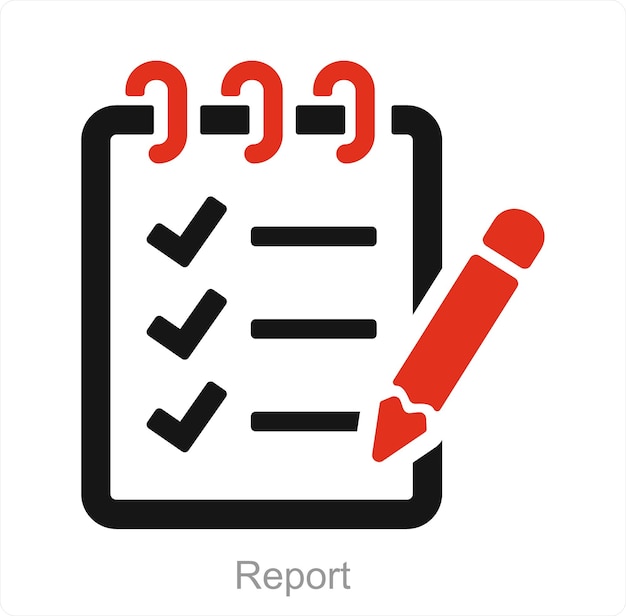Concepto de informe y icono de informe