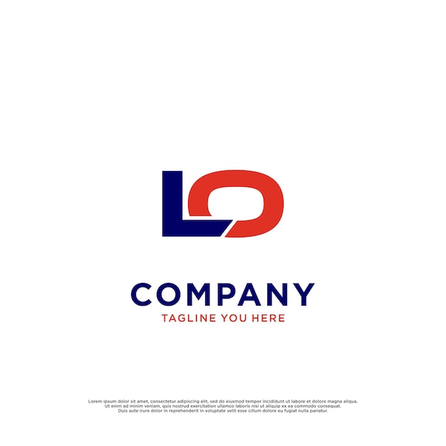 concepto inicial del logotipo moderno LO
