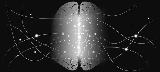 Vector concepto de inteligencia artificial y mente cibernética