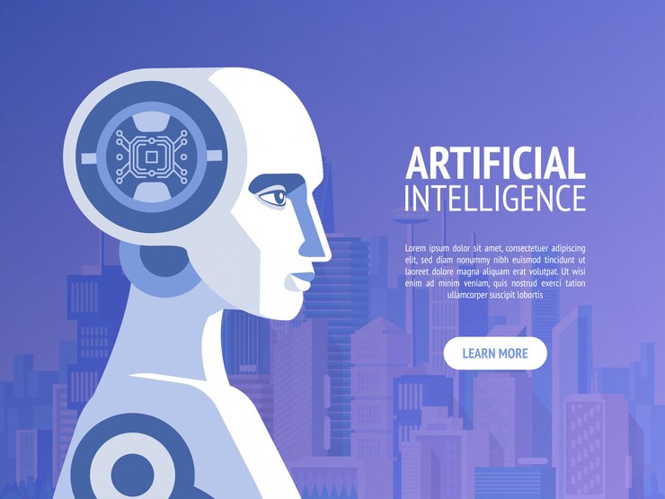 Vector concepto de inteligencia artificial