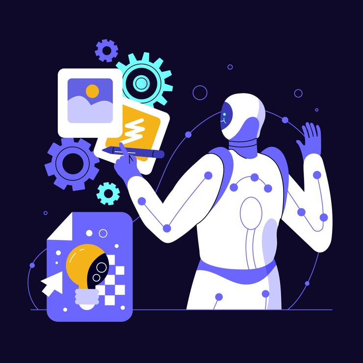 Vector concepto de inteligencia artificial
