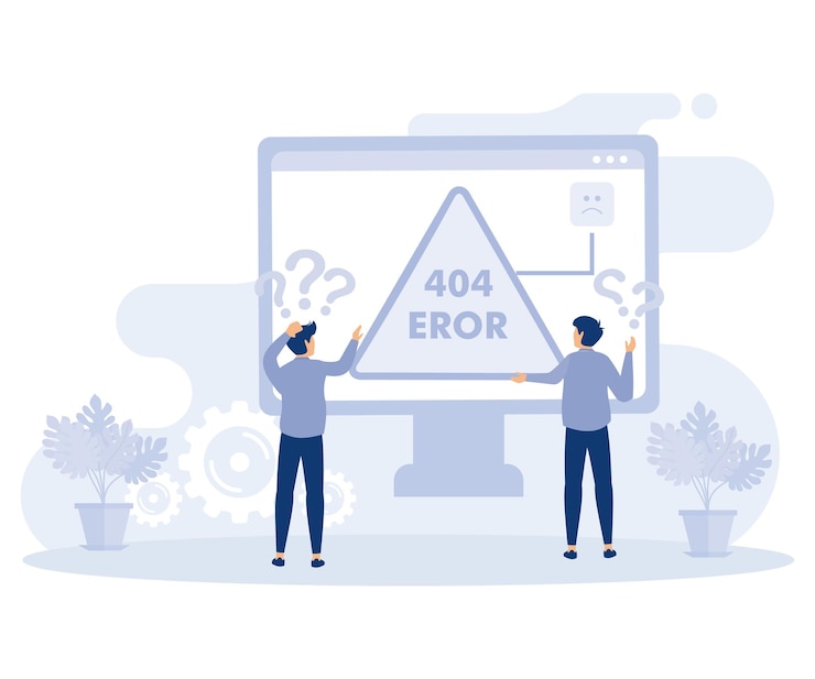 Vector concepto de interfaz de página de sitio web 404 plantilla de sitio web de error vector plano ilustración moderna