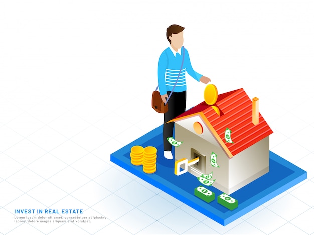 Concepto de inversión inmobiliaria.