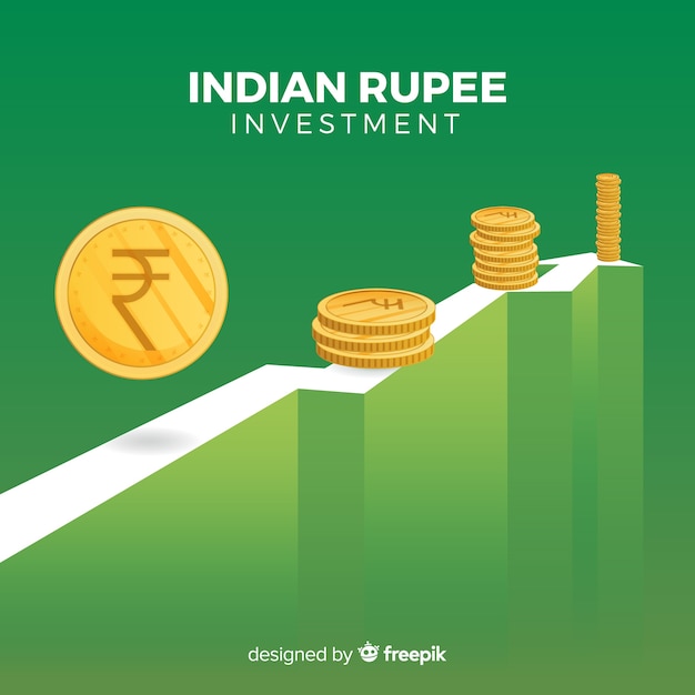 Concepto de inversión de rupias indias