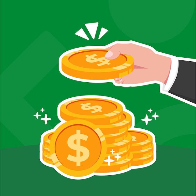 Concepto de inversiones y ahorro de dinero