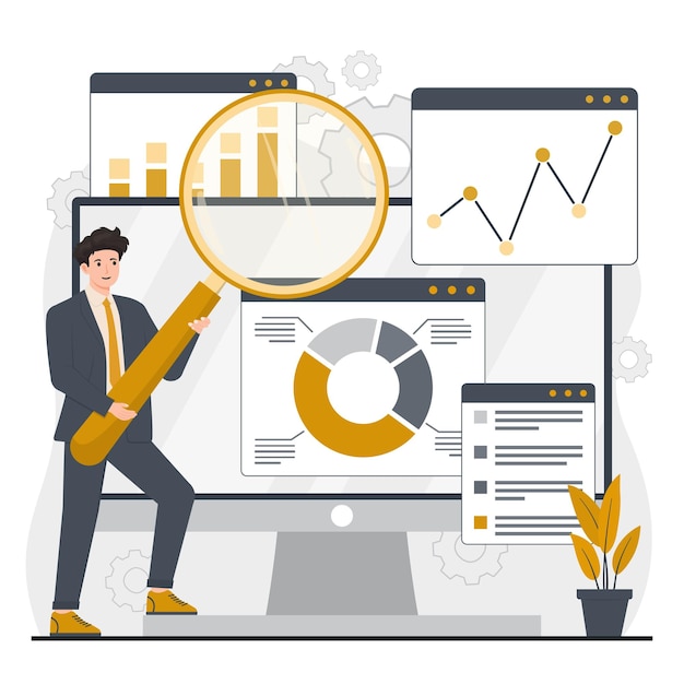 concepto de investigación de mercado diseñado para racionalizar los flujos de trabajo mejorar la precisión de los datos