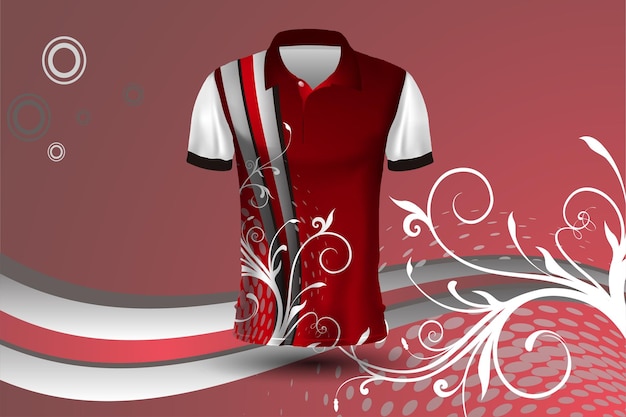 Vector concepto de jersey plantilla de vector de concepto de diseño de jersey deportivo concepto de jersey de motocross patrón abstracto con vista frontal y trasera diseño de uniforme de voleibol de fútbol de cricket diseño de uniforme de fútbol