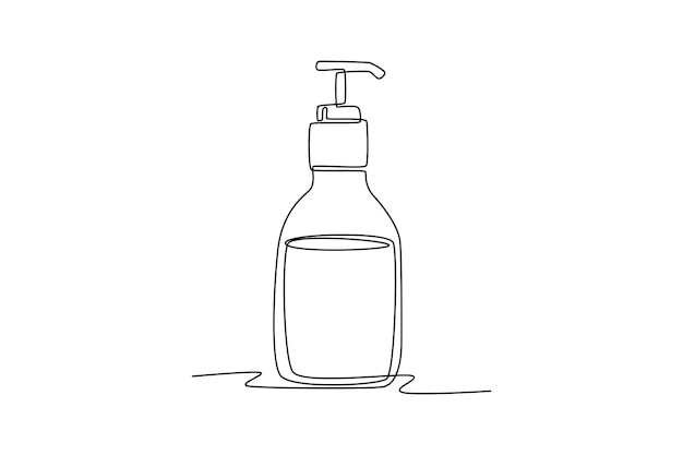 Concepto de lavado de manos Diseño de dibujo de línea única Ilustración gráfica vectorial